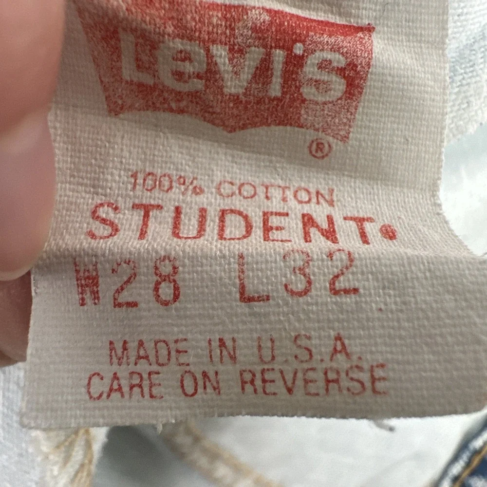 Vintage‎ Levi Jeans Student 28x32 Orange Tab Acid Wash Made In USA